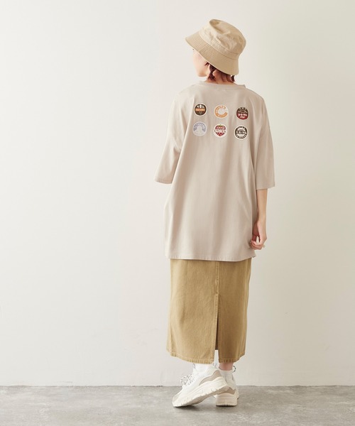 timecapsule（タイムカプセル）の「【timecapsule】「Oishi Gyunyu Nomitai」プリント半袖ビッグTシャツ（Tシャツ/カットソー・レディース・ホワイト/モカ/ベージュ系その他/ライトベージュ・FREE）」の21枚目の写真