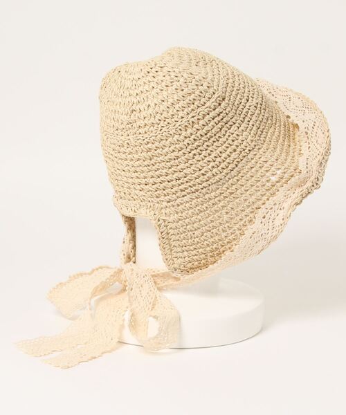 aimoha（アイモハ）の「レースハット（ハット・レディース・オフホワイト/ベージュ・FREE）」の3枚目の写真