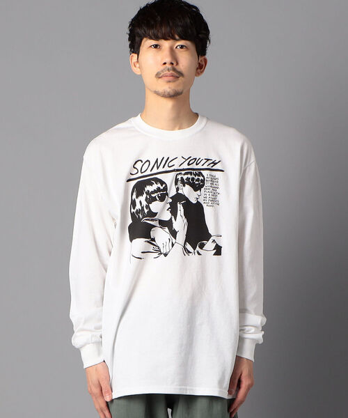 GLOSTER(グロスター)の「【KUNG FU(カンフー)】SonicYouth/WhiteGoo プリントロングスリーブTシャツ(Tシャツ/カットソー・メンズ・ホワイト・L/M)」の3枚目の写真