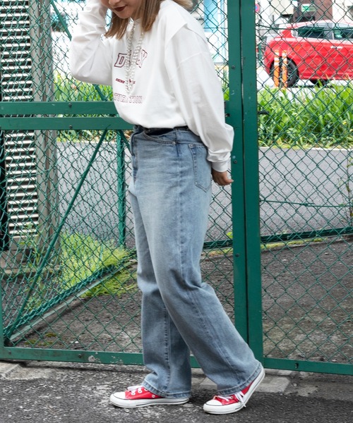 kutir（クティール）の「カレッジロゴ刺繍ノースリーブ（Tシャツ/カットソー・レディース・チャコールグレー/オフホワイト/オレンジ/グリーン・FREE）」の8枚目の写真