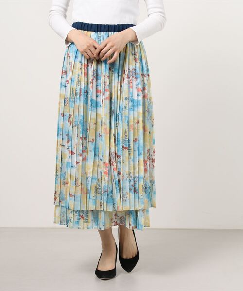 AS KNOW AS de base（アズノゥアズドゥバズ）の「ストーリーを読むプリーツスカート（スカート・レディース・ブルー系その他/グリーン系その他・FREE）」の6枚目の写真