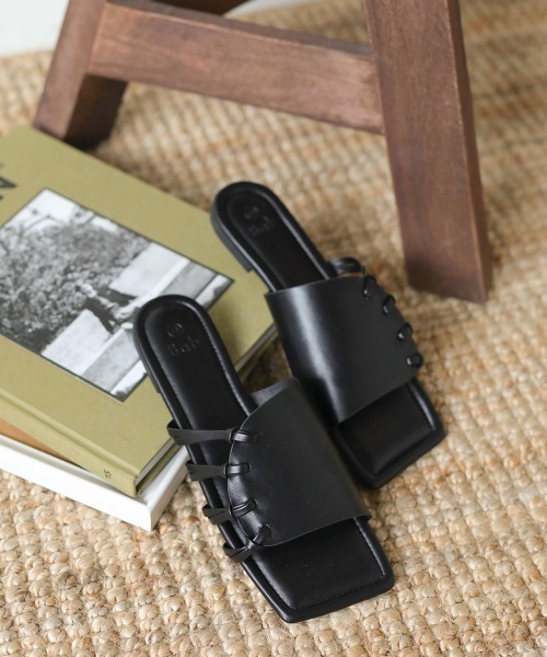 Bab（バブ）の「【WEB限定】ノットデザインサンダル（サンダル・レディース・ブラック/ダークブラウン/アイボリー・M/L）」の10枚目の写真