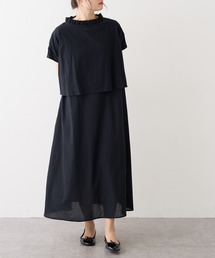 PUAL CE CIN | 【Du noir】綿／コットンローンワンピース(ワンピース)