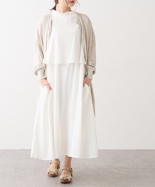 PUAL CE CIN（ピュアルセシン）の「【Du noir】綿／コットンローンワンピース（ワンピース・レディース・ホワイト/ブラック・FREE）」の19枚目の写真