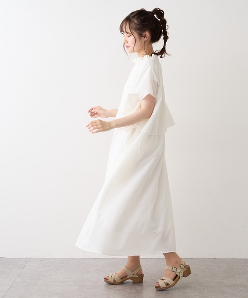 PUAL CE CIN（ピュアルセシン）の「【Du noir】綿／コットンローンワンピース（ワンピース・レディース・ホワイト/ブラック・FREE）」の21枚目の写真