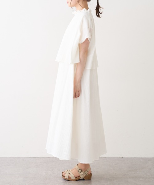 PUAL CE CIN（ピュアルセシン）の「【Du noir】綿／コットンローンワンピース（ワンピース・レディース・ホワイト/ブラック・FREE）」の15枚目の写真