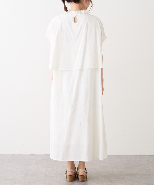 PUAL CE CIN（ピュアルセシン）の「【Du noir】綿／コットンローンワンピース（ワンピース・レディース・ホワイト/ブラック・FREE）」の14枚目の写真