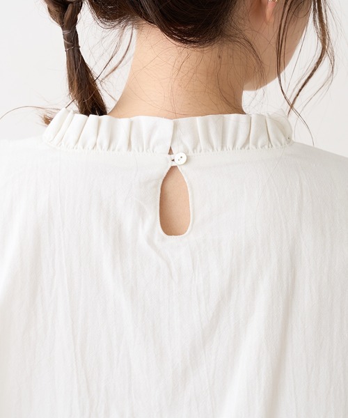 PUAL CE CIN（ピュアルセシン）の「【Du noir】綿／コットンローンワンピース（ワンピース・レディース・ホワイト/ブラック・FREE）」の12枚目の写真