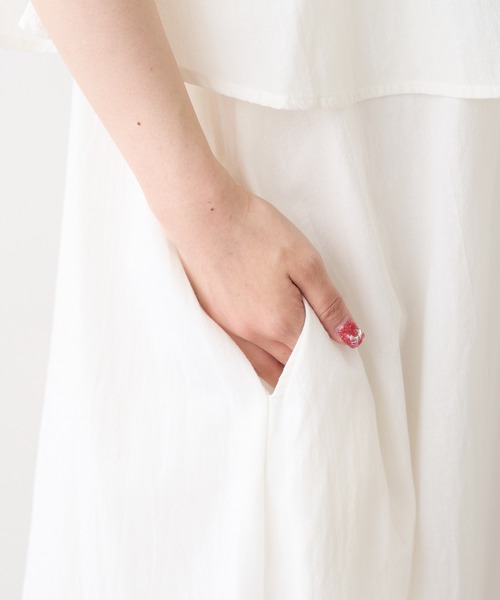 PUAL CE CIN（ピュアルセシン）の「【Du noir】綿／コットンローンワンピース（ワンピース・レディース・ホワイト/ブラック・FREE）」の8枚目の写真