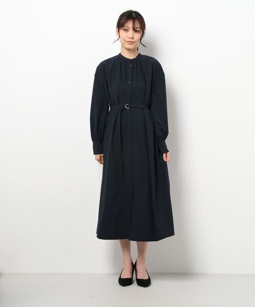 ジルサンダー☆2色 ベルト付 ロングシャツワンピース ベルト付ハオリシャツワンピース/le.coeur blanc(ルクールブラン