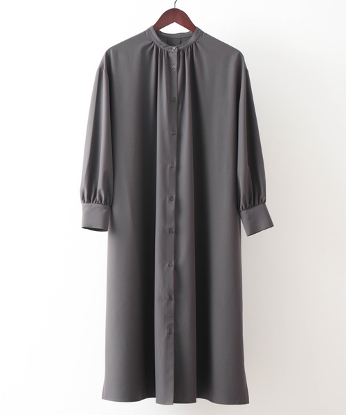 RECLY 2WAY オールシーズン長袖 ベルト付きシャツワンピース RECLY 2WAY オールシーズン長袖 ベルト付きシャツワンピース