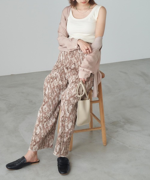 Chaco closet（チャコ クローゼット）の「ストレスフリーリブラウンドネックタンクトップ（タンクトップ・レディース・ブラック/ベージュ/ホワイト/グレー・FREE）」の13枚目の写真
