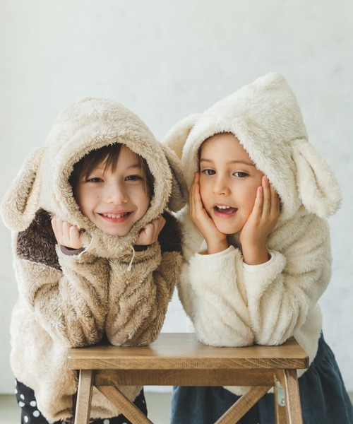 専用❤みかん♥もちぷにWボア★キッズサイズ☆ネックウォーマー❤ペールベージュ ボアネックウォーマー | 西松屋オンラインストア 専用❤みかん♥もち