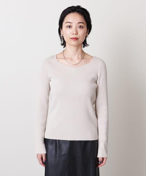 UNITED ARROWS LTD. OUTLET｜スクエアネック リブニット