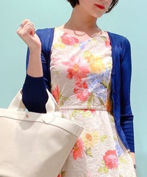 TOCCA（トッカ）の「【洗える！】AJISAI カーディガン（カーディガン/ボレロ・レディース・ネイビー系/パープル系/オールドローズ系・MEDIUM/X-SMALL）」の4枚目の写真