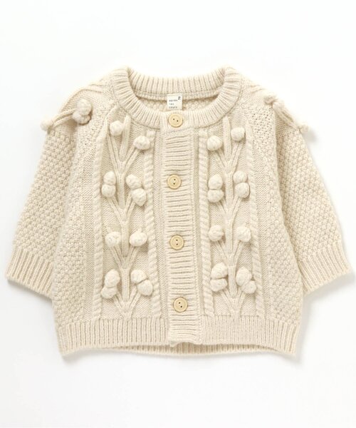 apres les cours（アプレレクール）の「/ぽんぽんベビーカーディガン（その他ベビーウェア・キッズ・アイボリー/ミント・80/70）」の7枚目の写真