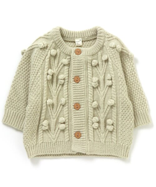 apres les cours（アプレレクール）の「/ぽんぽんベビーカーディガン（その他ベビーウェア・キッズ・アイボリー/ミント・80/70）」の8枚目の写真