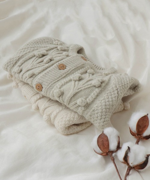 apres les cours（アプレレクール）の「/ぽんぽんベビーカーディガン（その他ベビーウェア・キッズ・アイボリー/ミント・80/70）」の16枚目の写真
