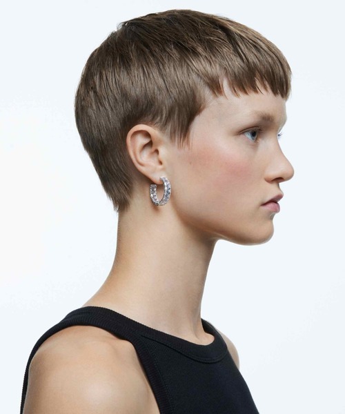 公式】【スワロフスキー】Matrix フープピアス, オクタゴンカット