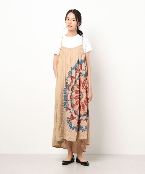 チャイハネ（チャイハネ）の「【チャイハネ】メンデルキャミワンピース（ワンピース・レディース・ベージュ/ホワイト/キャメル・FREE）」の13枚目の写真