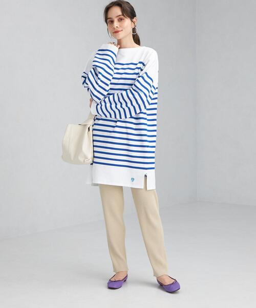 green label relaxing（グリーンレーベルリラクシング）の「ニット スカート + レギンス パンツ セット スカッツ -ウォッシャブル-（スカート・レディース・ブラック/ナチュラル・FREE）」の4枚目の写真