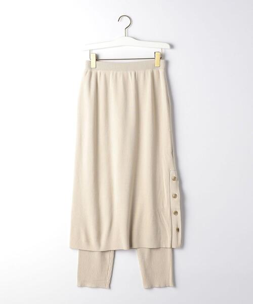 green label relaxing（グリーンレーベルリラクシング）の「ニット スカート + レギンス パンツ セット スカッツ -ウォッシャブル-（スカート・レディース・ブラック/ナチュラル・FREE）」の18枚目の写真