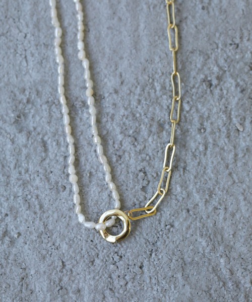 Birthday room（バースデイルーム）の「旬なスタイルに。淡水パール＆チェーンネックレス（ネックレス・レディース・B/C/D/A・FREE）」の2枚目の写真