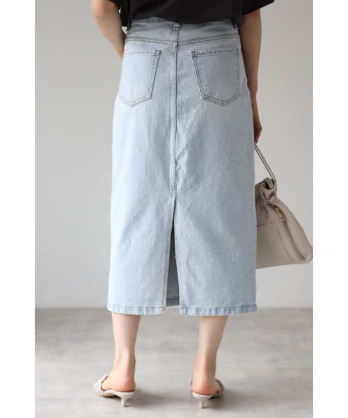 Bonjour Sagan(ボンジュールサガン)の「デニムミディアムスカート(デニムスカート・レディース・ライトブルー/ブルー・S/M)」の6枚目の写真