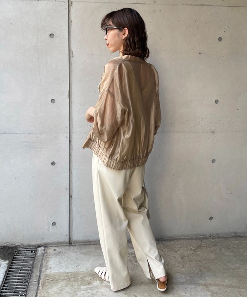 CAPRICIEUX LE'MAGE（カプリシューレマージュ）の「エコレザーサロペット（サロペット/オーバーオール・レディース・オフホワイト/ブラック・FREE）」の16枚目の写真