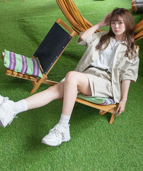 PairPair（ペアペア）の「アクティブカーゴショーツ/セットアップ対応(ユニセックス)（カーゴパンツ・レディース・アイボリー/カーキ・MEDIUM/LARGE）」の12枚目の写真