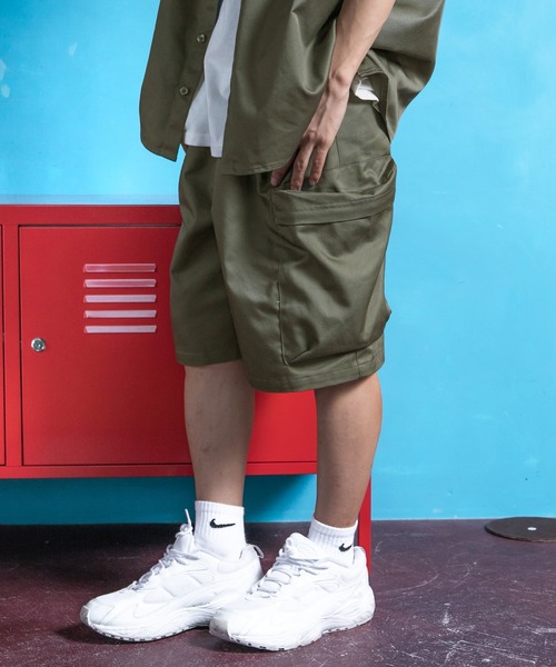 PairPair（ペアペア）の「アクティブカーゴショーツ/セットアップ対応(ユニセックス)（カーゴパンツ・レディース・アイボリー/カーキ・MEDIUM/LARGE）」の5枚目の写真