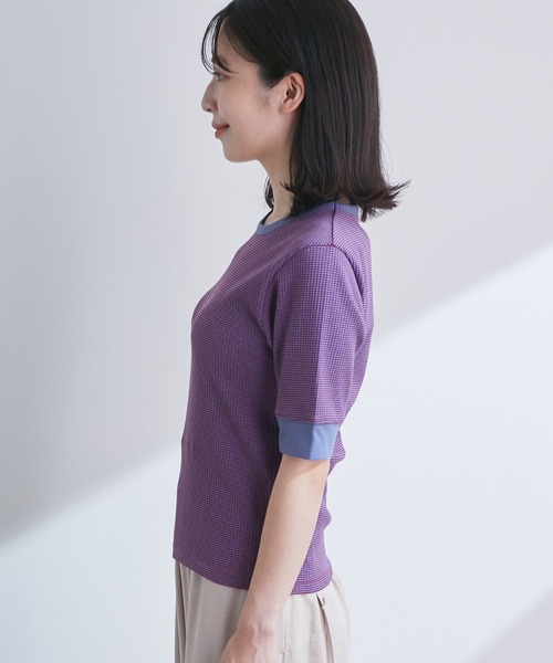 VIS（ビス）の「細リブリンガーボーダーTシャツ（Tシャツ/カットソー・レディース・オレンジ系その他/レッド系その他/ブルー系その他4・FREE）」の11枚目の写真