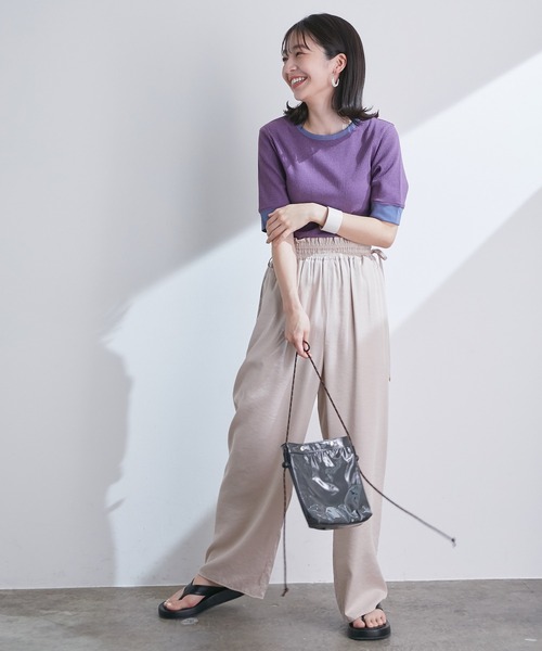 VIS（ビス）の「細リブリンガーボーダーTシャツ（Tシャツ/カットソー・レディース・オレンジ系その他/レッド系その他/ブルー系その他4・FREE）」の18枚目の写真