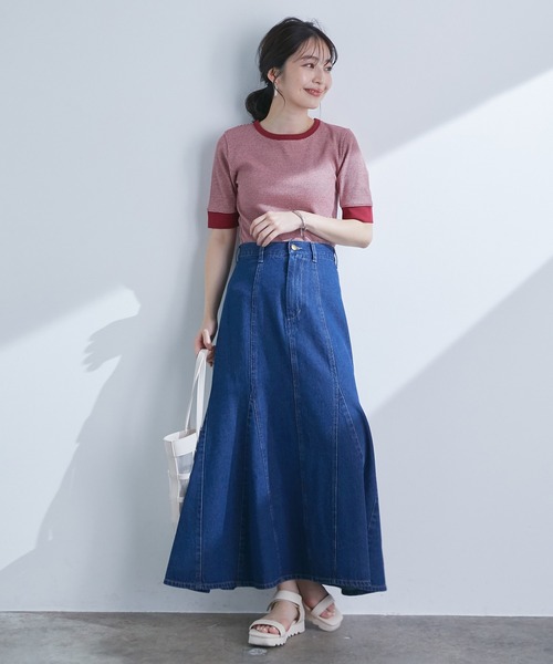 VIS（ビス）の「細リブリンガーボーダーTシャツ（Tシャツ/カットソー・レディース・オレンジ系その他/レッド系その他/ブルー系その他4・FREE）」の20枚目の写真