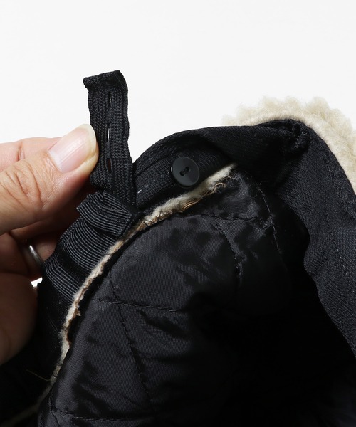 KRIFF MAYER（クリフメイヤー）の「ClefコラボHINOKOボアCAP（キャップ・メンズ・ベージュ/ブラック/オリーブ・FREE）」の12枚目の写真