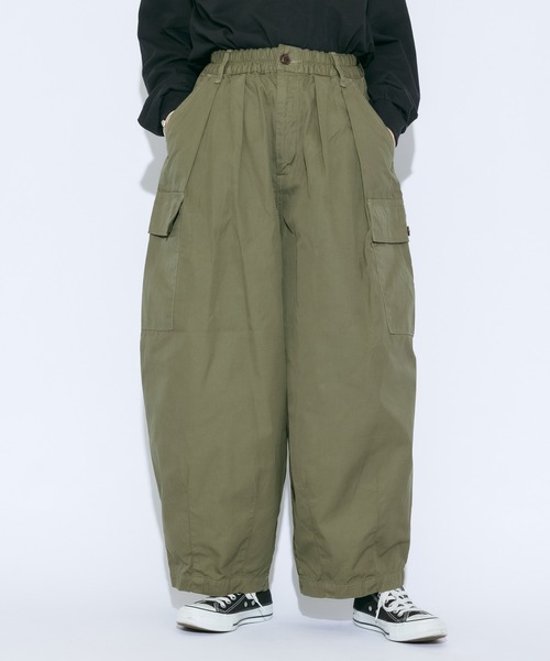 HARVESTY（ハーベスティ）の「HARVESTY/ハーベスティ サーカスカーゴパンツ ワイド バルーンパンツ（カーゴパンツ・レディース・ブラック/カーキ/ベージュ/アイボリー・1/2）」の21枚目の写真