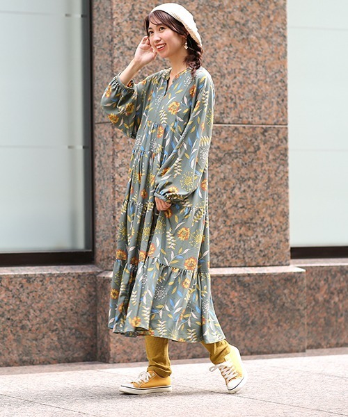 チチカカ（チチカカ）の「アロー刺繍レギンス（レギンス/スパッツ・レディース・マスタード/ブラック・FREE）」の3枚目の写真