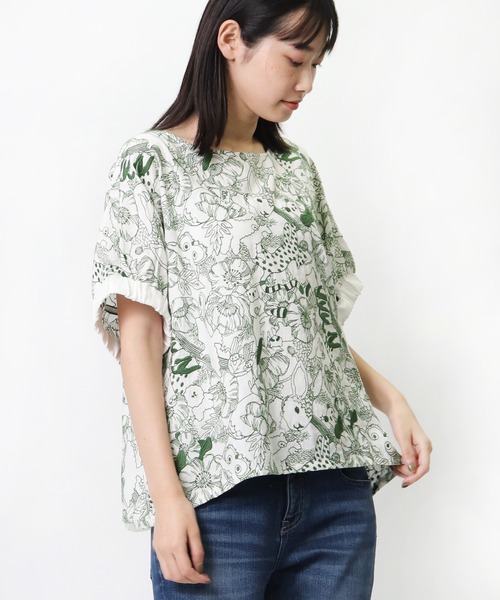 marble sud（マーブルシュッド）の「【 marble sud / マーブルシュッド 】 EMB Members　05BM065027（Tシャツ/カットソー・レディース・ブルー/ブラック/ホワイト/ベージュ・FREE）」の8枚目の写真