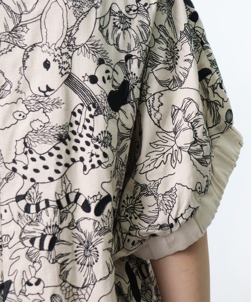 marble sud（マーブルシュッド）の「【 marble sud / マーブルシュッド 】 EMB Members　05BM065027（Tシャツ/カットソー・レディース・ブルー/ブラック/ホワイト/ベージュ・FREE）」の21枚目の写真