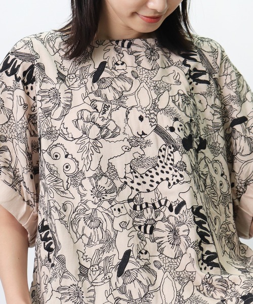 marble sud（マーブルシュッド）の「【 marble sud / マーブルシュッド 】 EMB Members　05BM065027（Tシャツ/カットソー・レディース・ブルー/ブラック/ホワイト/ベージュ・FREE）」の22枚目の写真