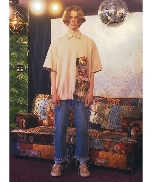 amok（アモク）の「PHOTO EMBROIDERY SWEATTEE（Tシャツ/カットソー・メンズ・ピンク/ミント・S/M/L）」の3枚目の写真