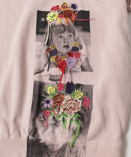 amok（アモク）の「PHOTO EMBROIDERY SWEATTEE（Tシャツ/カットソー・メンズ・ピンク/ミント・S/M/L）」の4枚目の写真