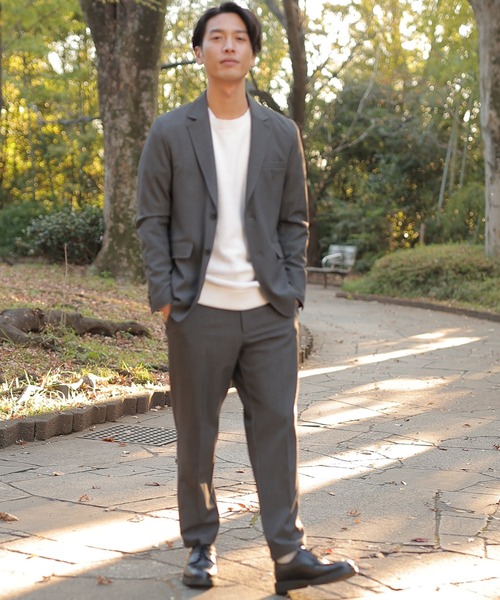 UNION STATION(ユニオンステーション)の「【セットアップ対応】ストレッチカルゼノータックスラックス(スラックス・メンズ・ネイビー/グレイッシュベージュ/チャコール・S/M/L)」の18枚目の写真