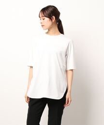 Rouge vif | ラウンドヘムＴシャツ(Tシャツ/カットソー)