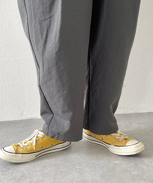 natto（ナット）の「【ユニセックスアイテム】tuck wide pants / ウエストゴムポケット付きタックワイドパンツ（その他パンツ・メンズ・ブラック/ベージュ/オリーブ/チャコール・FREE）」の19枚目の写真
