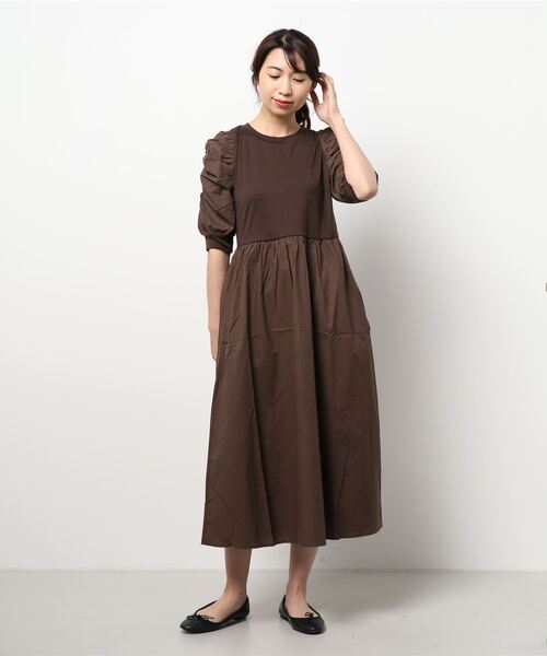 ehka sopo（エヘカソポ）の「◎ドッキングワンピース（ワンピース・レディース・ブラック/ブラウン/グリーン・ﾌﾘ-）」の3枚目の写真