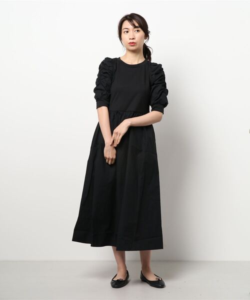 ehka sopo（エヘカソポ）の「◎ドッキングワンピース（ワンピース・レディース・ブラック/ブラウン/グリーン・ﾌﾘ-）」の2枚目の写真