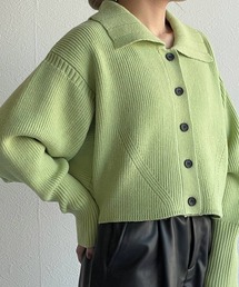 【新色・WEB限定カラー】7G片畦ドルマン襟付きカーディガン