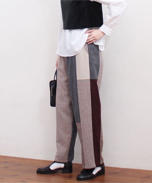 fig London ツイードミックス パッチワーク パンツ ウール fig London（フィグロンドン）の「tweed mix PT（その他パンツ）」 - WEAR
