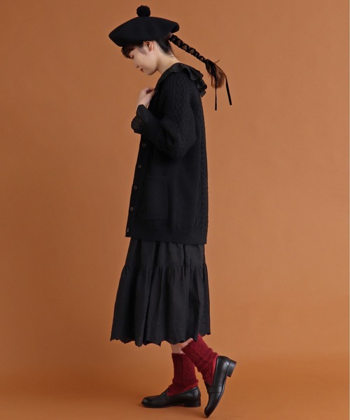 Malle（マル）の「malle　リネン/コットン　カットワーク刺繍ドレス（ワンピース・レディース・オフホワイト/ブラック・FREE）」の8枚目の写真